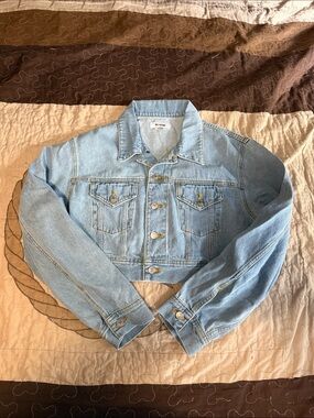 Re/Done Light Wash Denim Jacket - Pale Blue